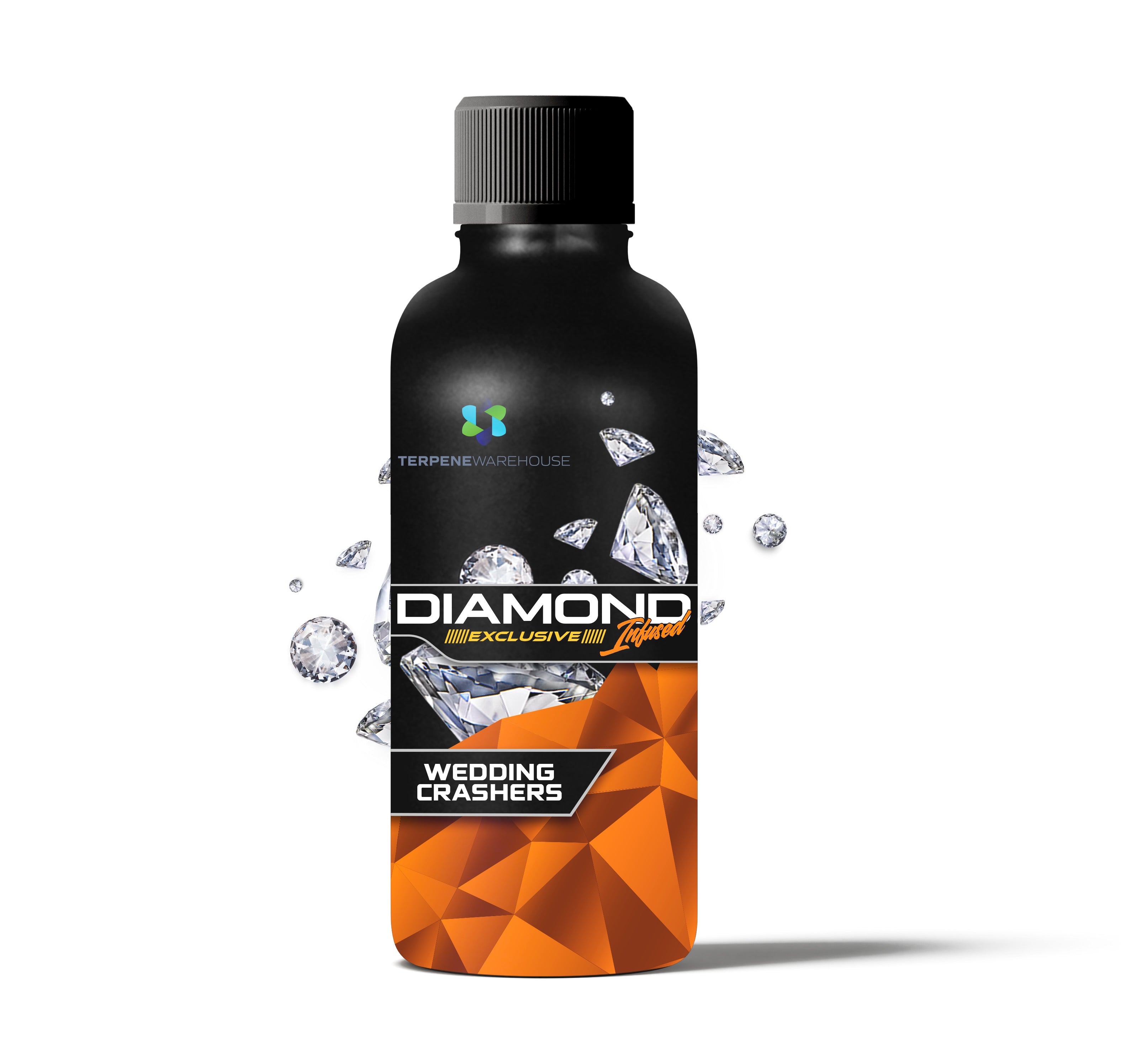 Bottle of Wedding Crashers terpene blend with Wedding Crashers BHO